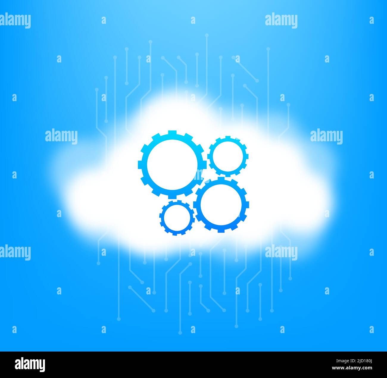 Line art cloud setting for web design. Internet network. Line art Stock ...