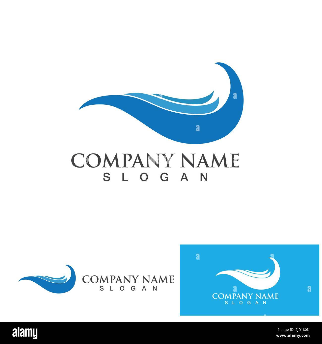 water wave logo design template Stock Vector Image & Art - Alamy