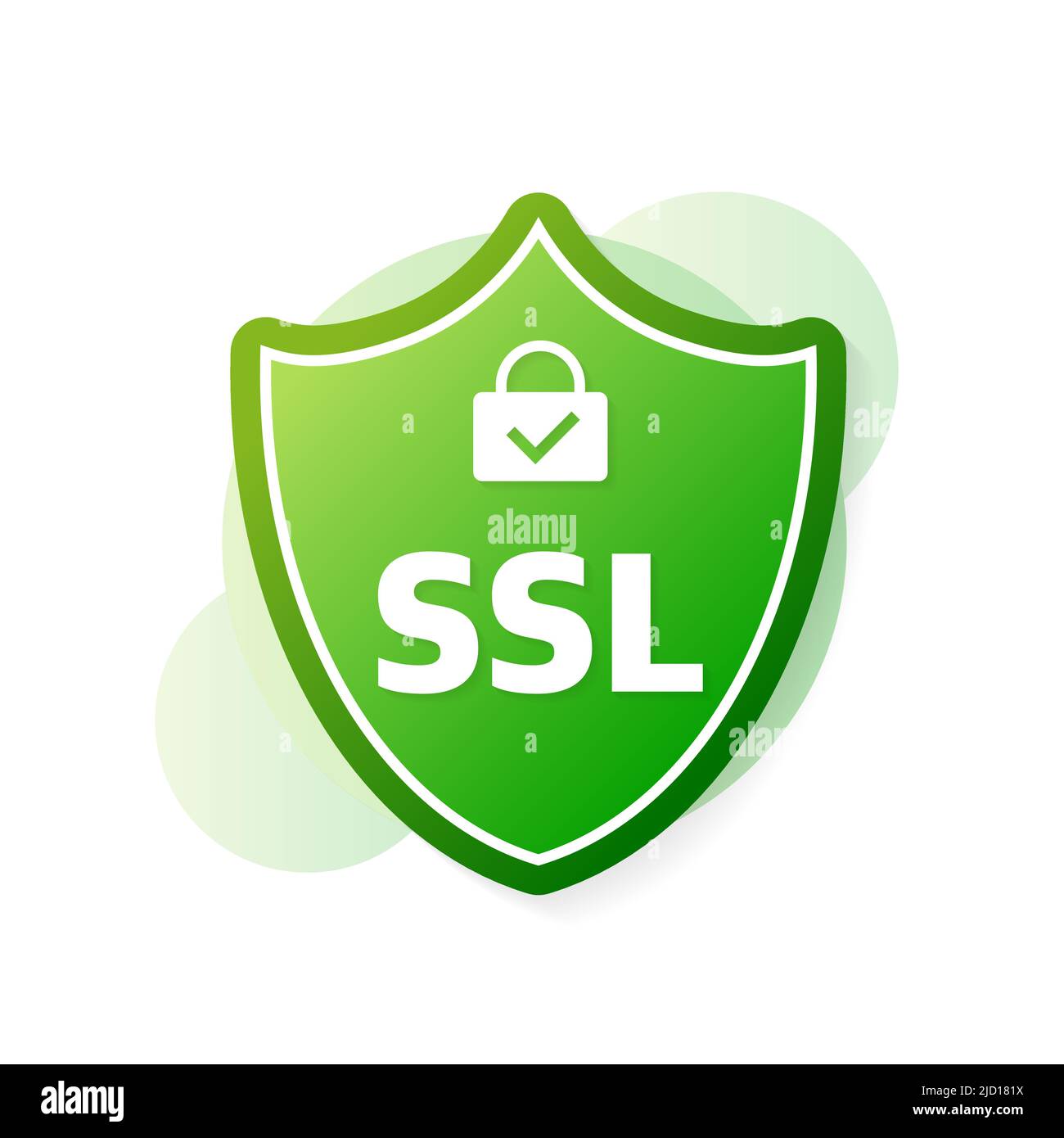 SSL encryption label. Secure banner. Vector illustration Stock Vector