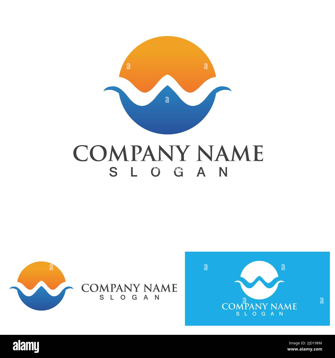 Water wave and sun icon vector illustration design logo Stock Vector ...