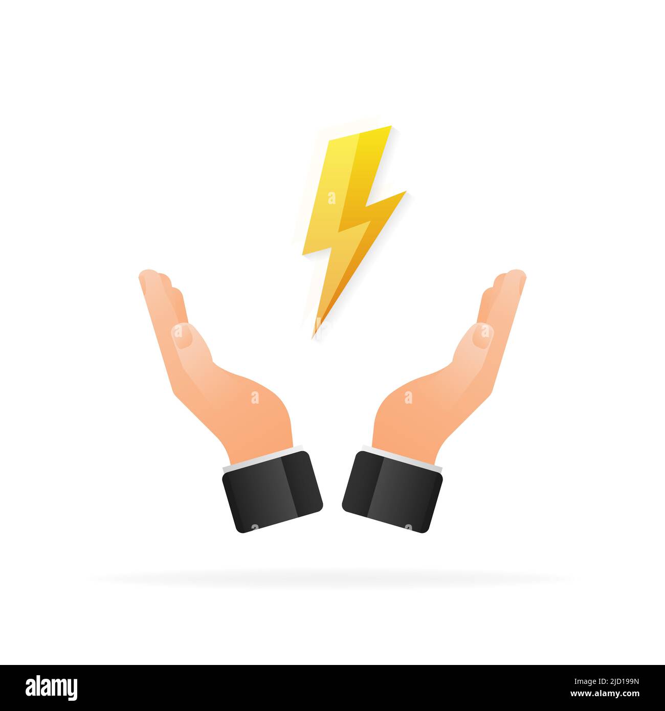 Hand holding lightning bolt hi-res stock photography and images - Alamy