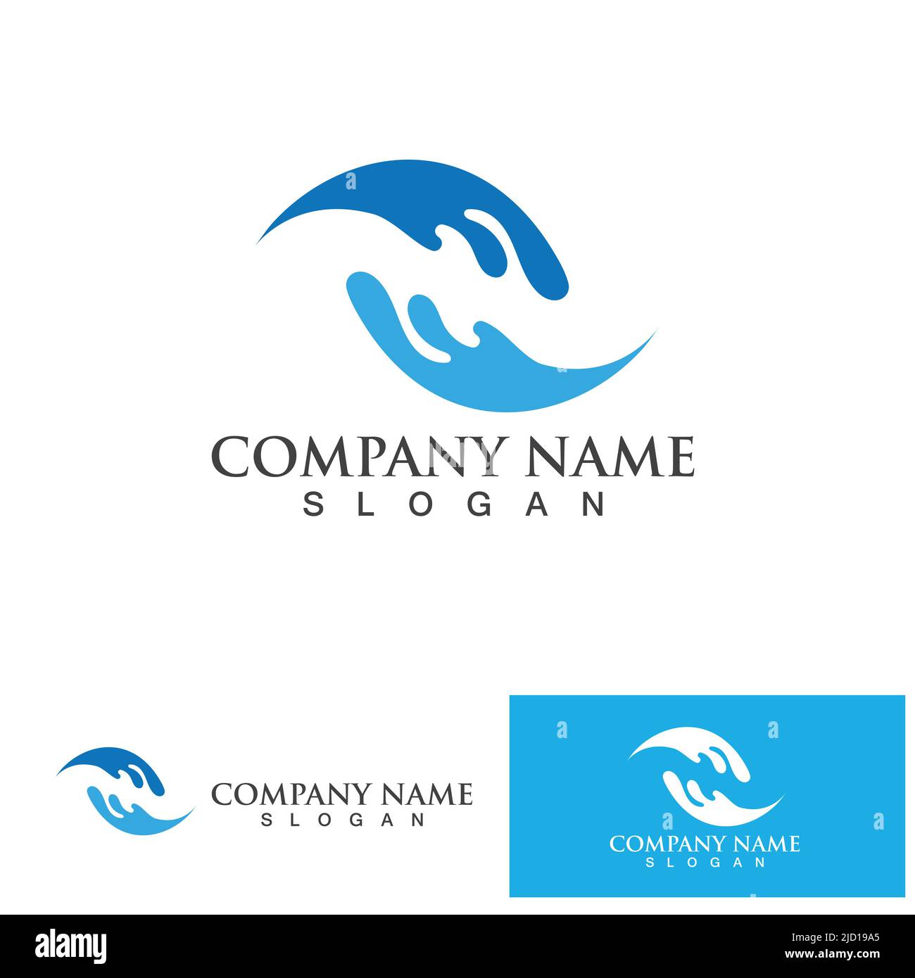 water wave logo design template Stock Vector Image & Art - Alamy