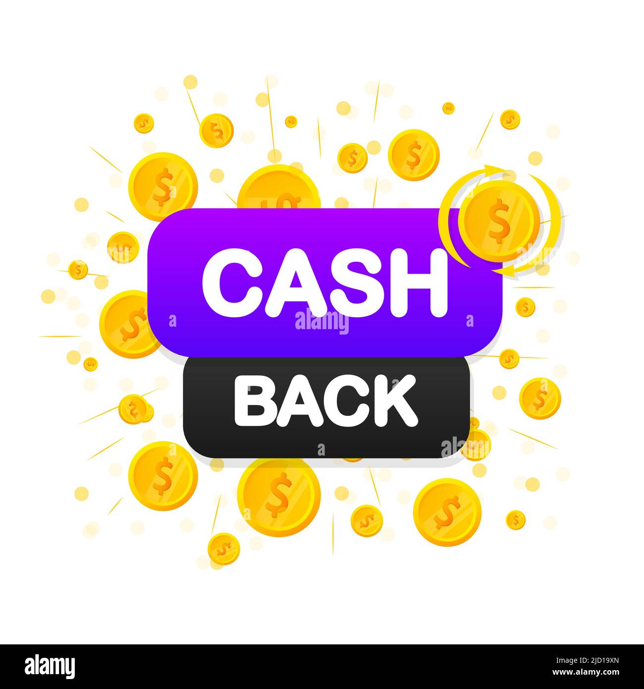 Ribbon cashback symbol logo Stock Vector Images - Alamy