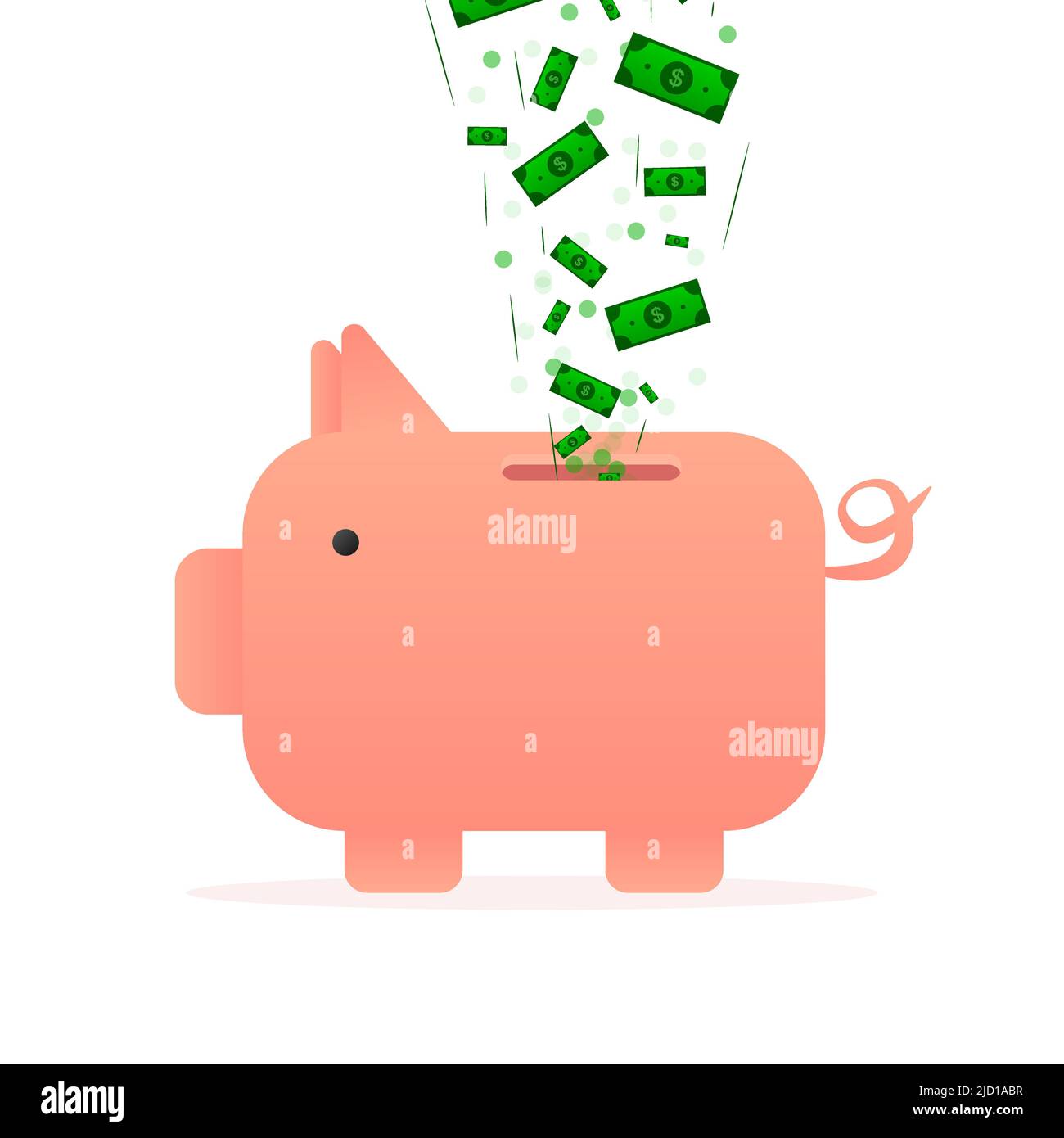 Money Piggy bank creative business concept. Financial services. Vector ...