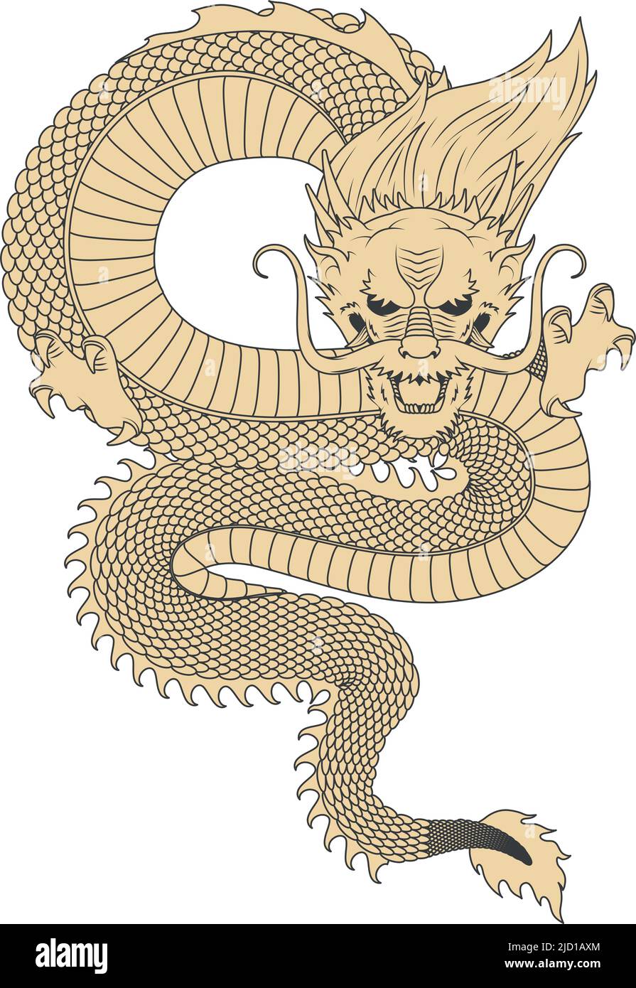 vintage chinese dragon style icon Stock Vector Image & Art - Alamy