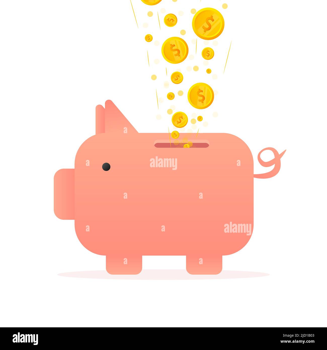Money Piggy bank creative business concept. Financial services. Vector ...