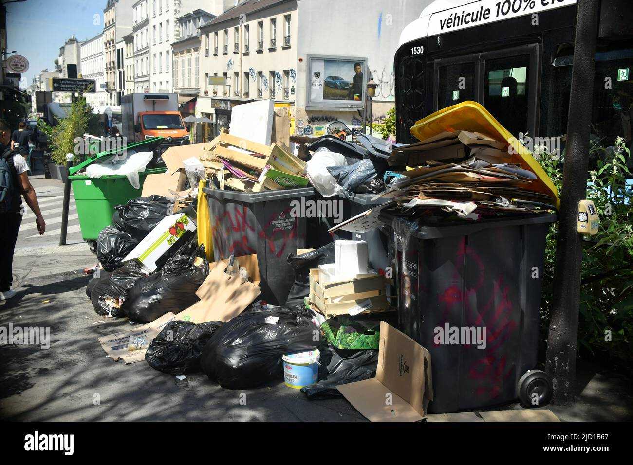 The streets of Paris have been littered with rubbish bins since the