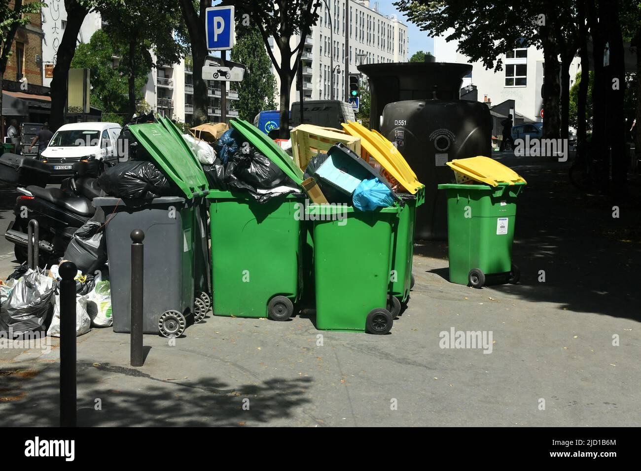 The streets of Paris have been littered with rubbish bins since the