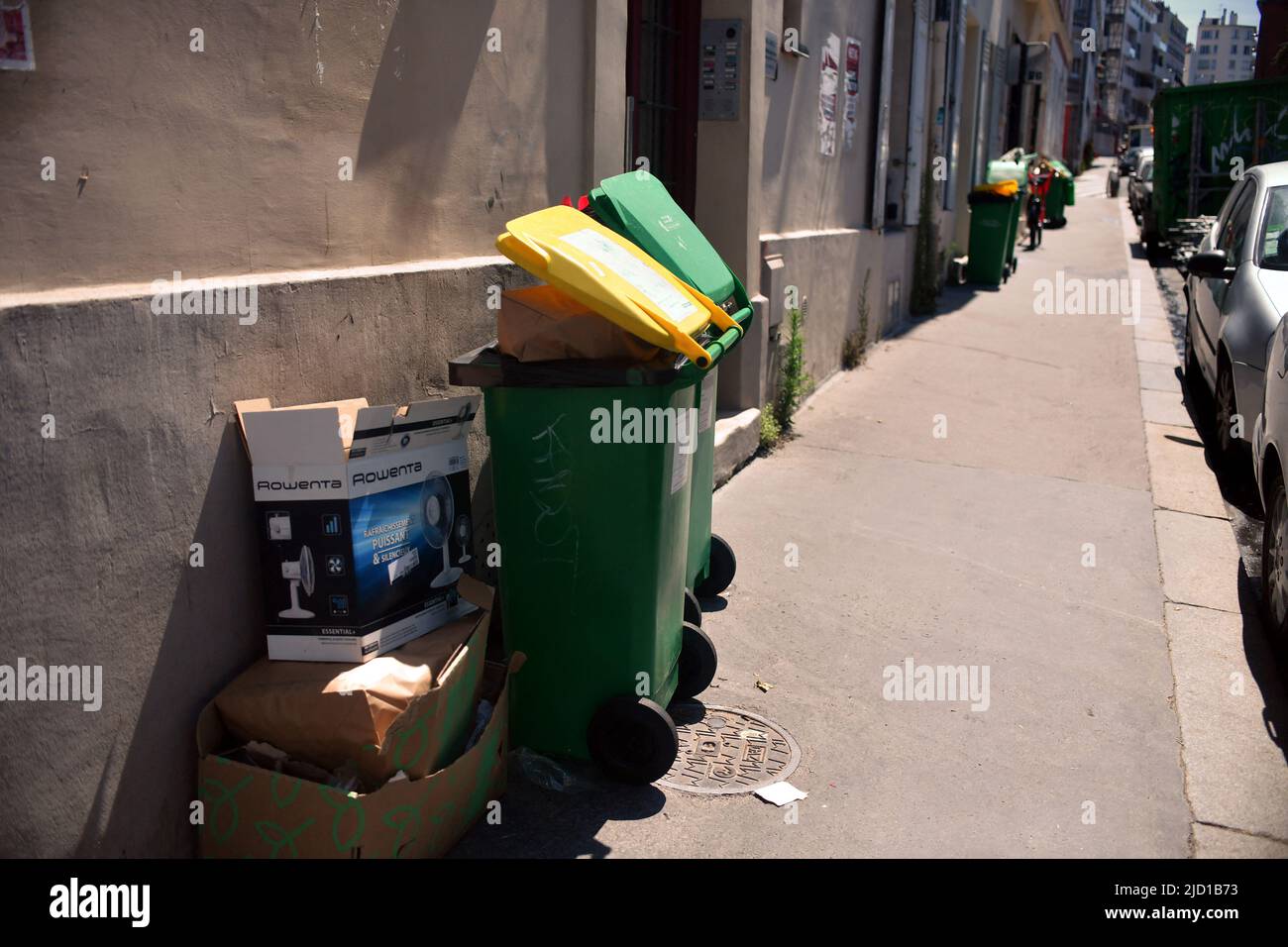 The streets of Paris have been littered with rubbish bins since the