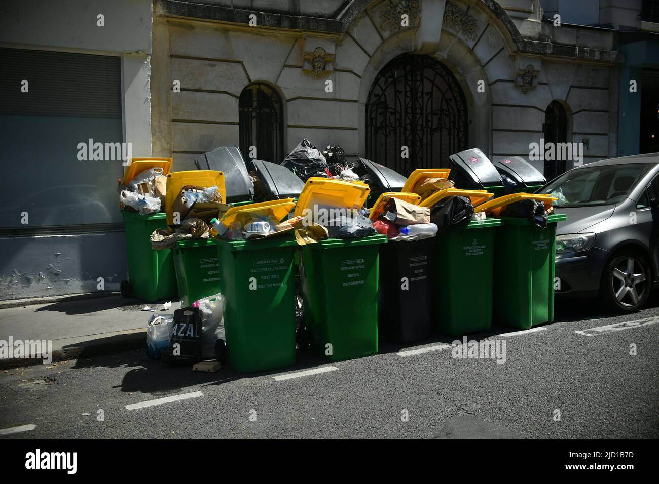 The streets of Paris have been littered with rubbish bins since the