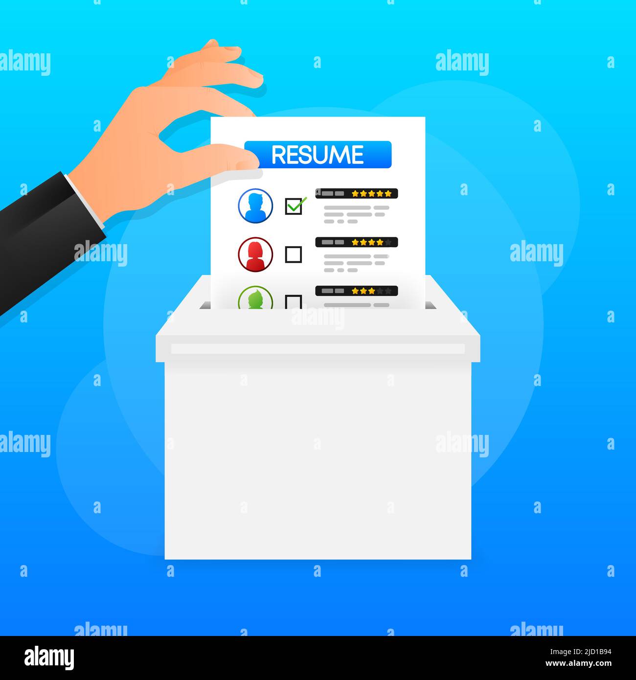 Job resume vector illustration concept. Business vector icon Stock ...