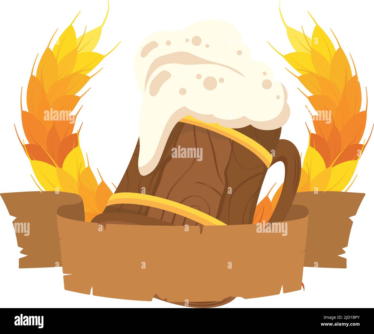 beer in ribbon frame emblem Stock Vector Image & Art - Alamy