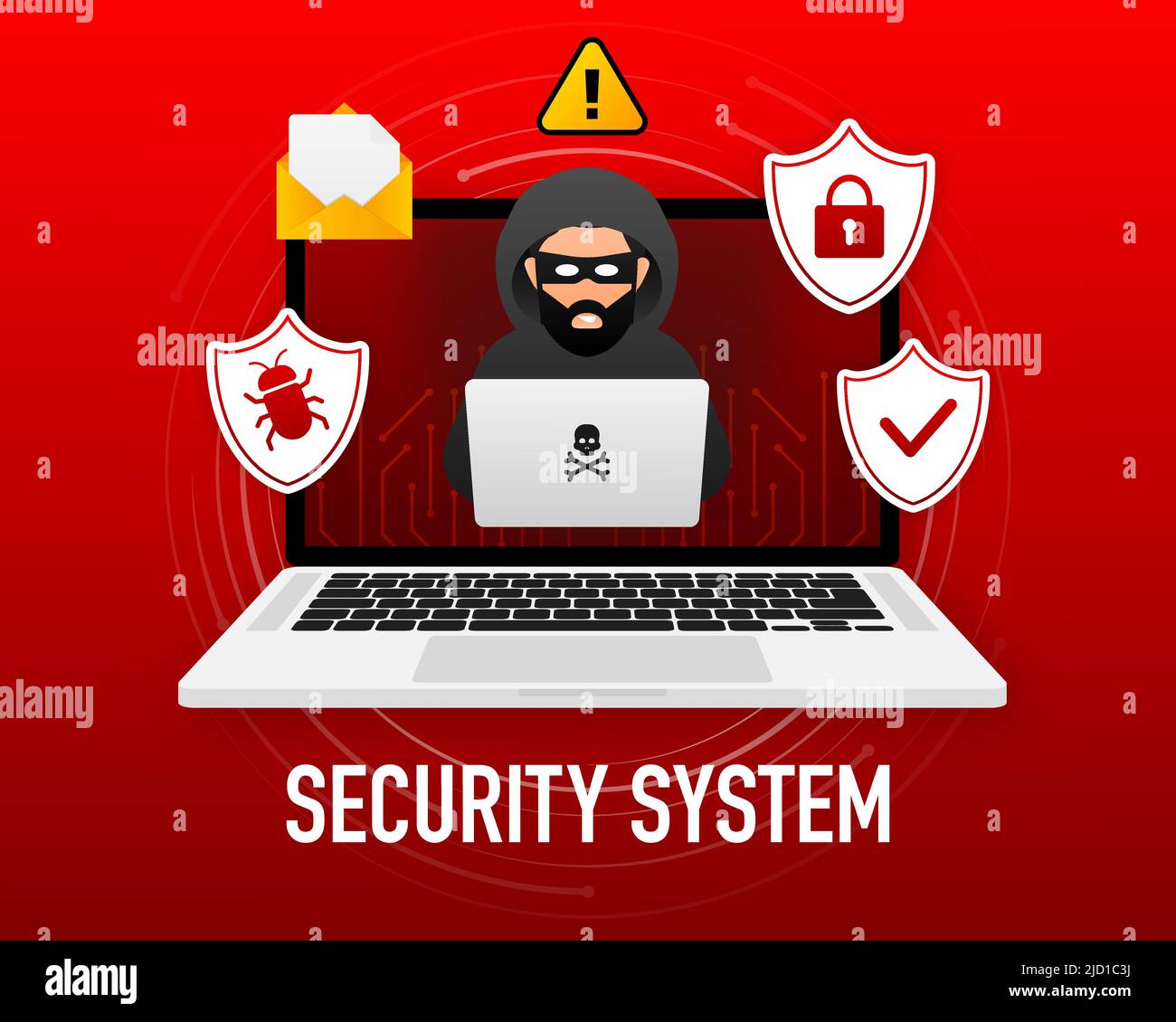 cyber security vector logo with shield and check mark Stock Vector