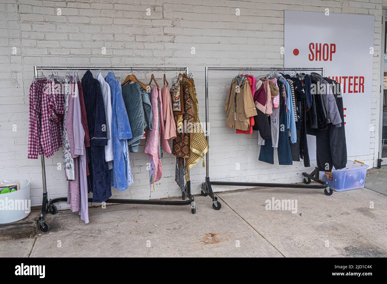 16 June 2022 Clothes sold at an Australian Red Cross charity shop in