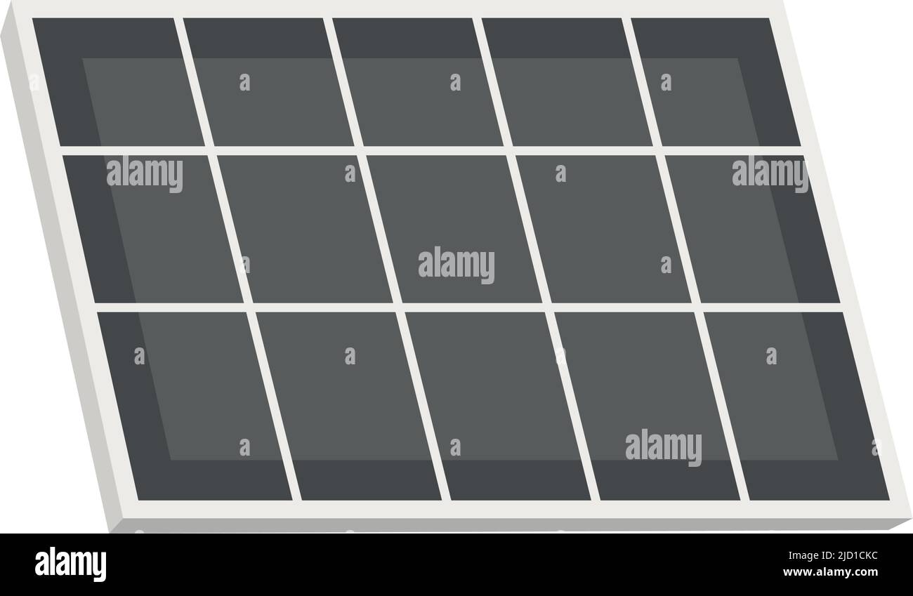 Solar panel semi flat color vector object Stock Vector