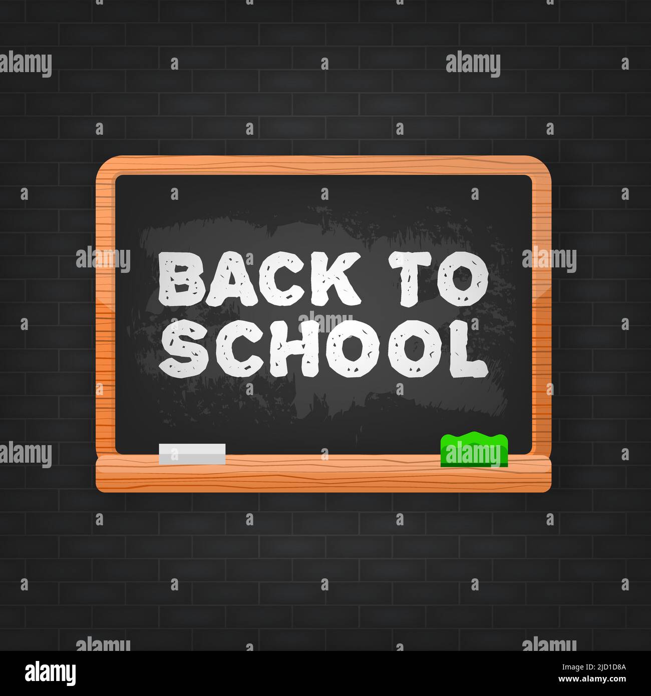 Modern chalkboard black template with sign back to school. Vector ...