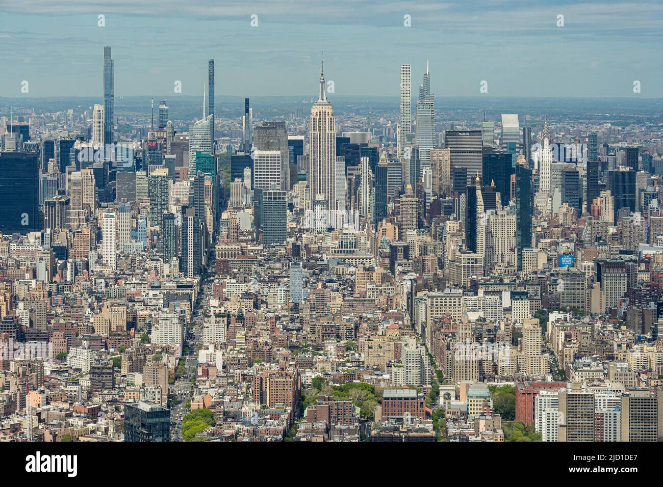 Bird's eye view of Manhattan, New York City, New York, USA Stock Photo ...