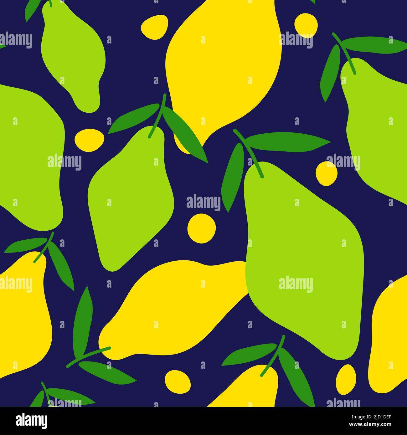 Lemon seamless abstract doodle pattern. Lemons vector illustration Stock Vector