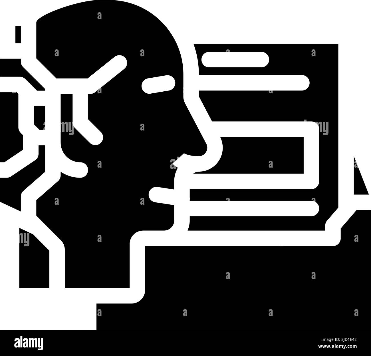 ai customization glyph icon vector illustration Stock Vector Image ...
