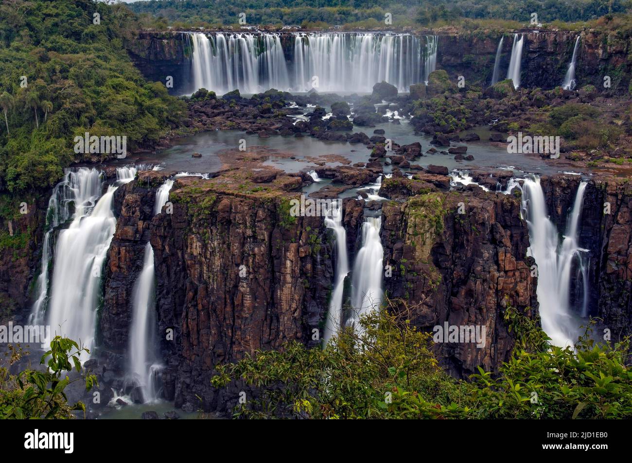 Iguacu Waterfalls, detail view, the largest waterfalls on earth, Foz do