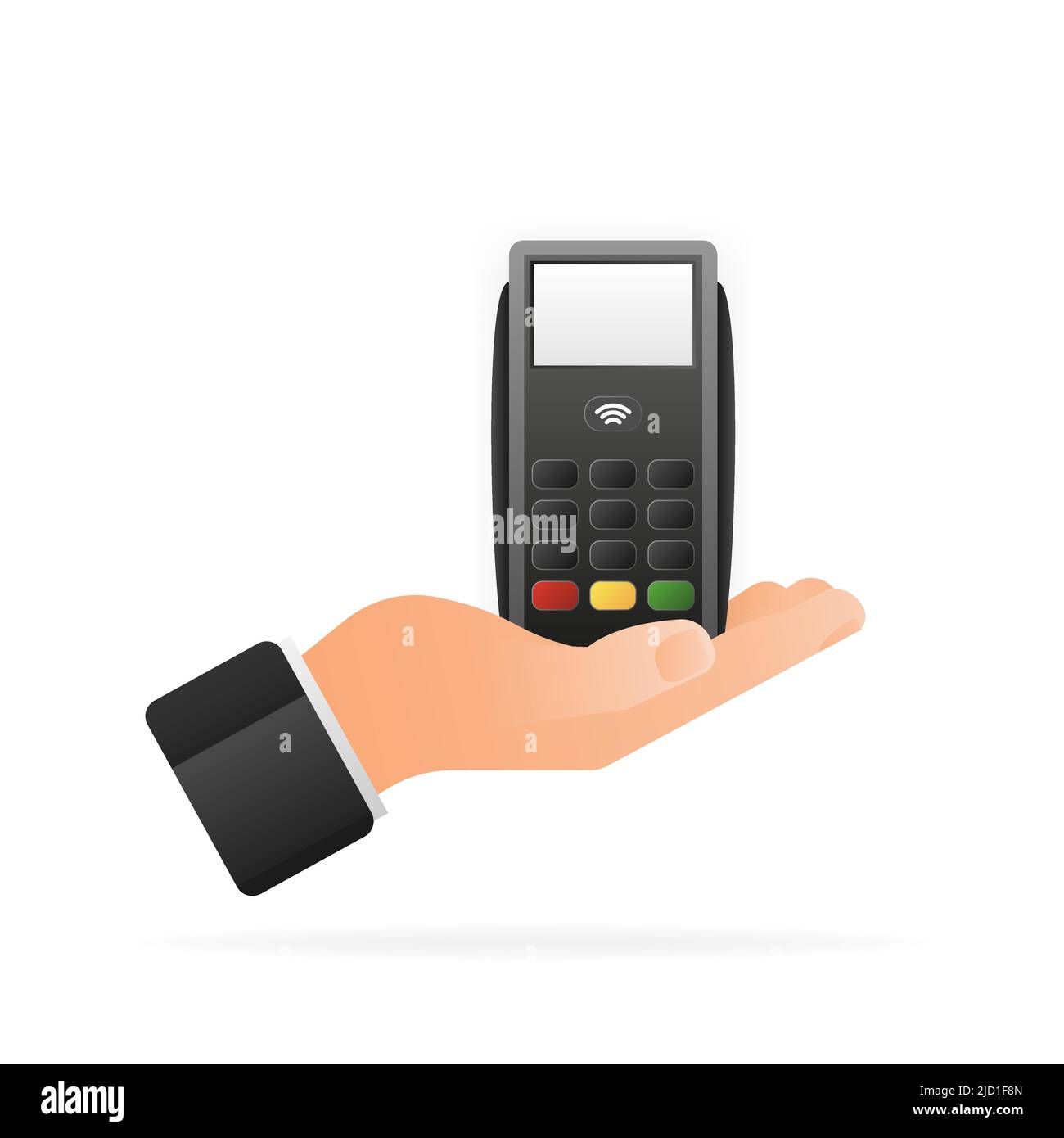 POS Terminal on a white background. Vector illustration Stock Vector ...