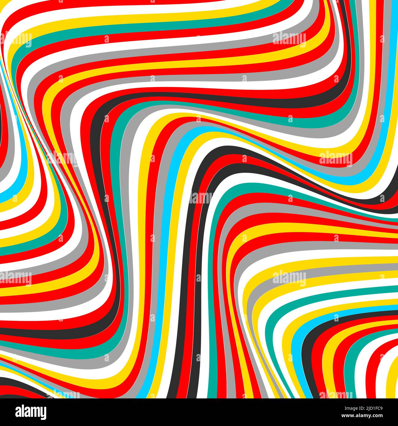 Abstract op art texture with wavy stripes Stock Vector
