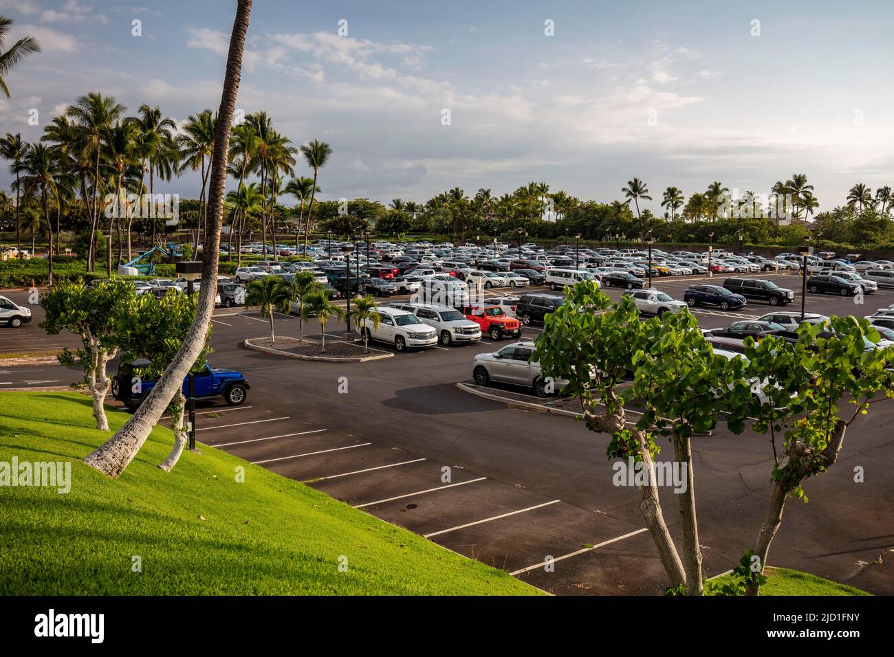 Huge car park, Hilton Resort and Hotel, Waikoloa Village, Big Island