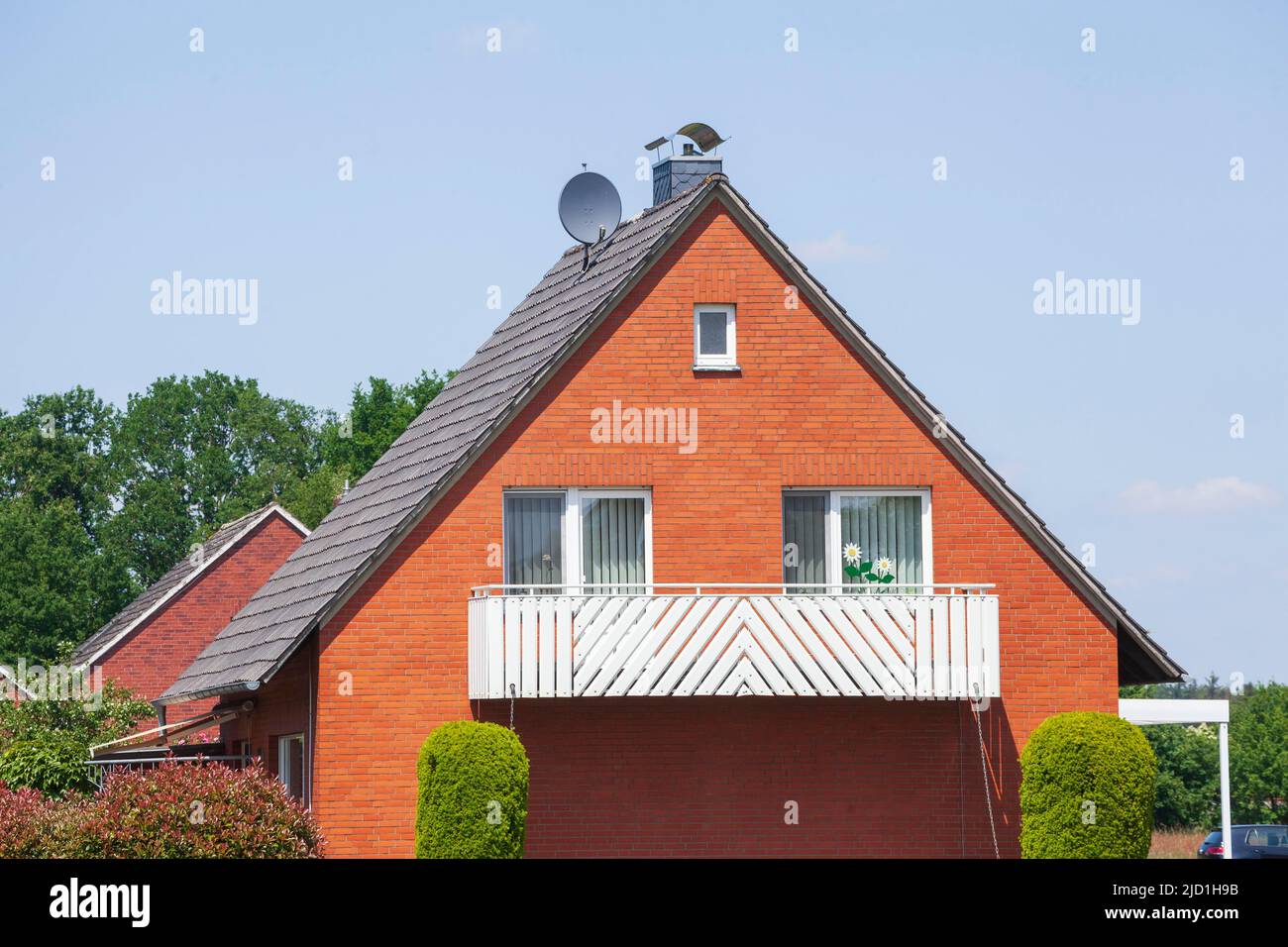 Single-family house, residential building, Rehden, Lower Saxony, Germany Stock Photo