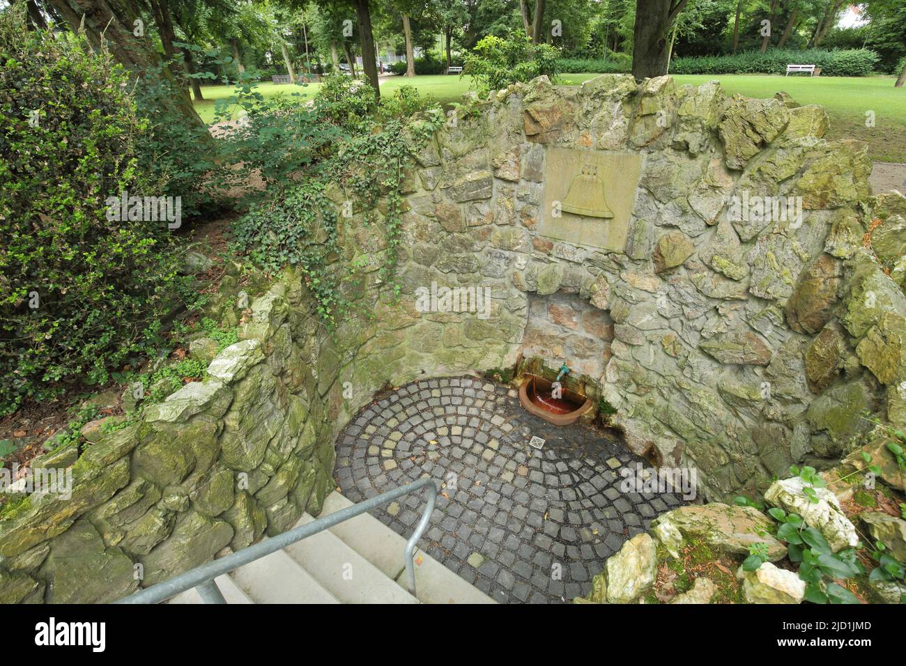 Bell Fountain As A Healing Spring In Wilhelmspark In Bad Soden Taunus bell-fountain-as-a-healing-spring-in-wilhelmspark-in-bad-soden-taunus