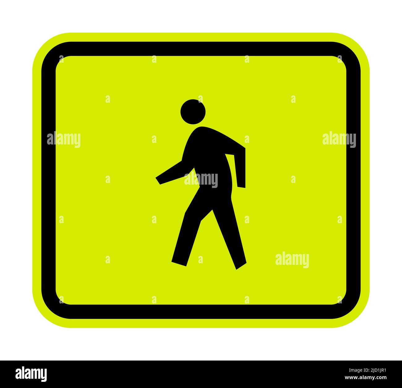 Pedestrian Crossing Symbol Sign Isolate on White Background,Vector Illustration Stock Vector