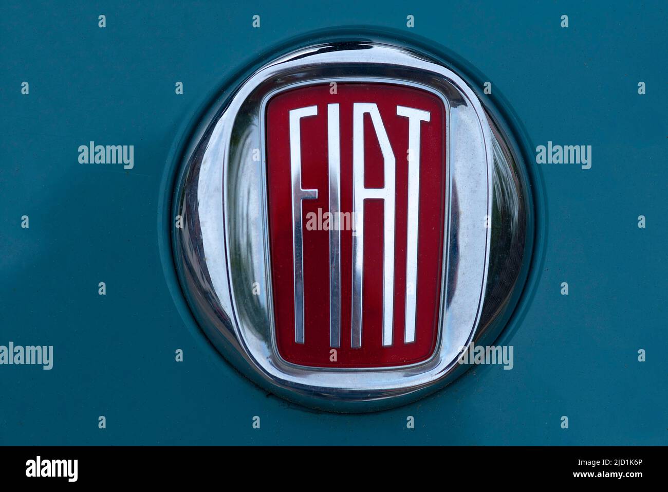 Logo of the car brand Fiat, Bavaria, Germany Stock Photo