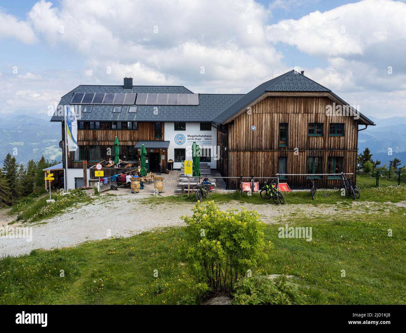 Mugel shelter, Mugel near Niklasdorf, Styria, Austria Stock Photo