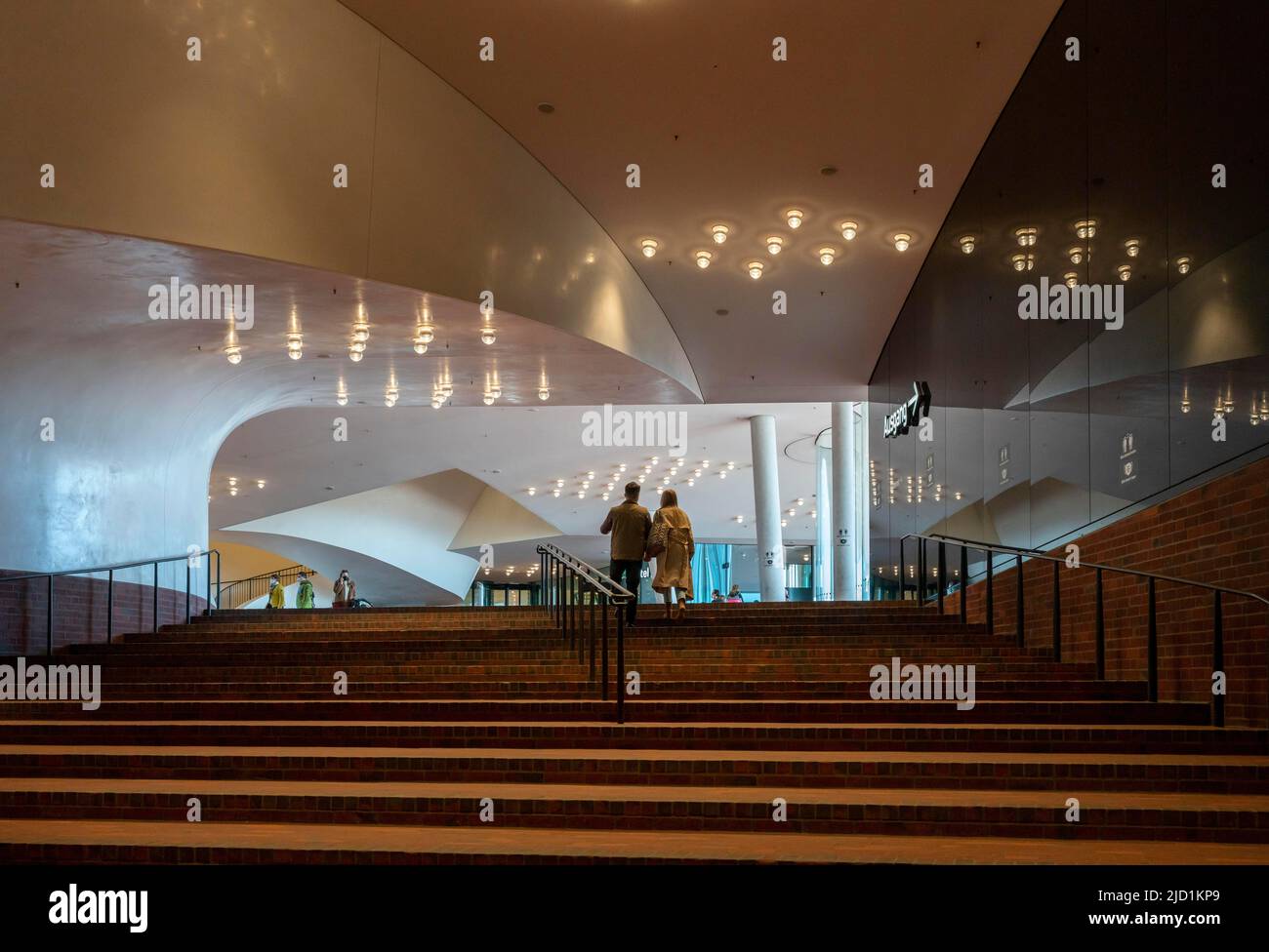 Interior design, staircases, Elbe Philharmonic Hall, Hafencity, Hamburg ...