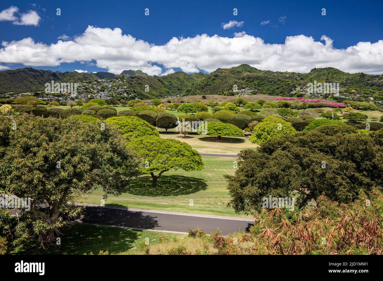 View over the park, National Memorial Cemetery of the Pacific, military