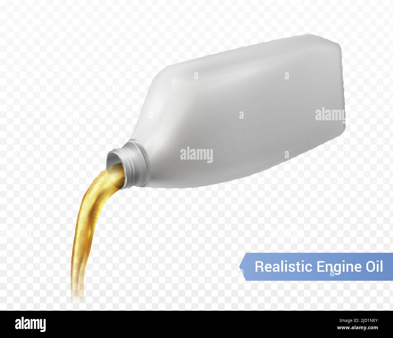 Engine oil advertising transparent background with car lubricant spilling from