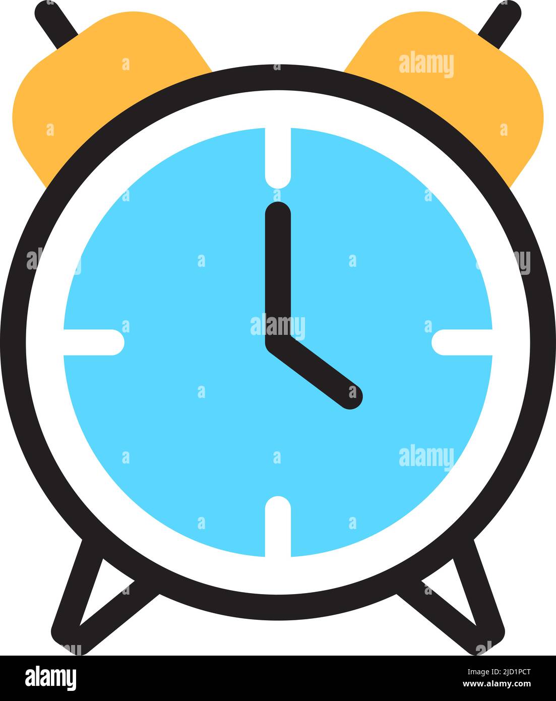 Clock alarm color icon. Reminder time symbol Stock Vector