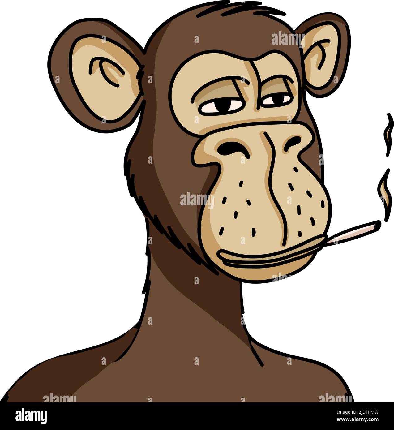 Monkey On Chain Stock Vector Images Alamy