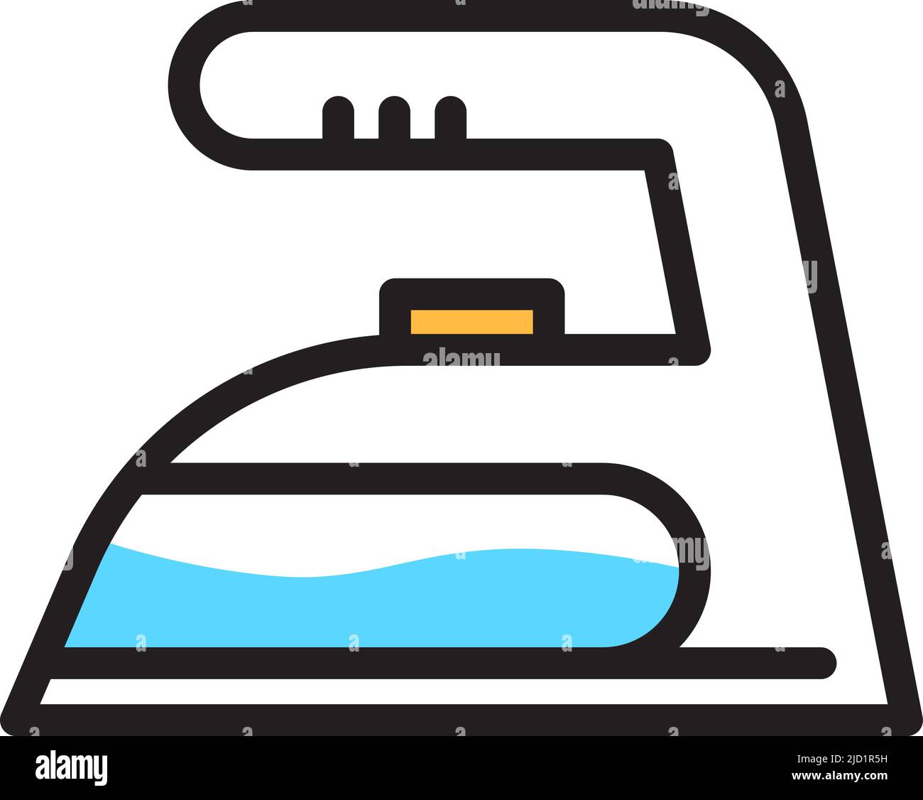 Clothing iron icon. Steaming device. Housework symbol Stock Vector