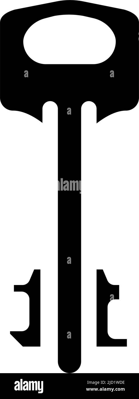 old key glyph icon vector illustration Stock Vector Image & Art - Alamy