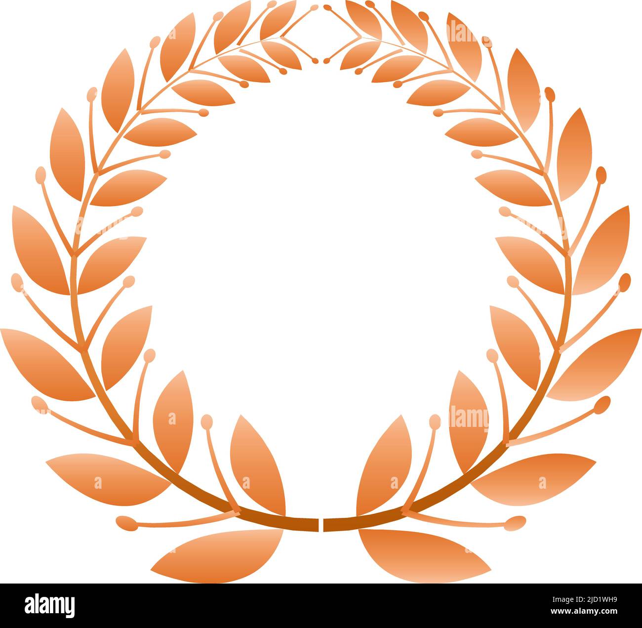 Laurel wreath logo template. Premium label frame Stock Vector
