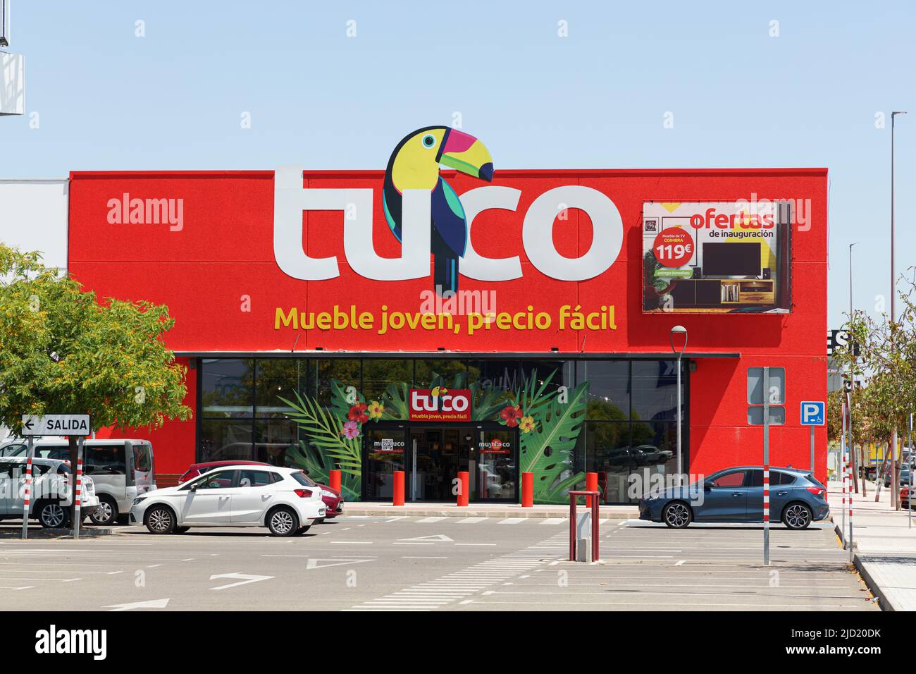 ALFAFAR, SPAIN - JUNE 06, 2022: Tuco is a Spanish cheap furniture store Stock Photo