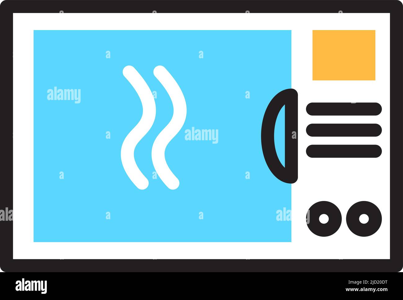 Microwave oven color icon. Cooking device. Kitchen appliance Stock ...