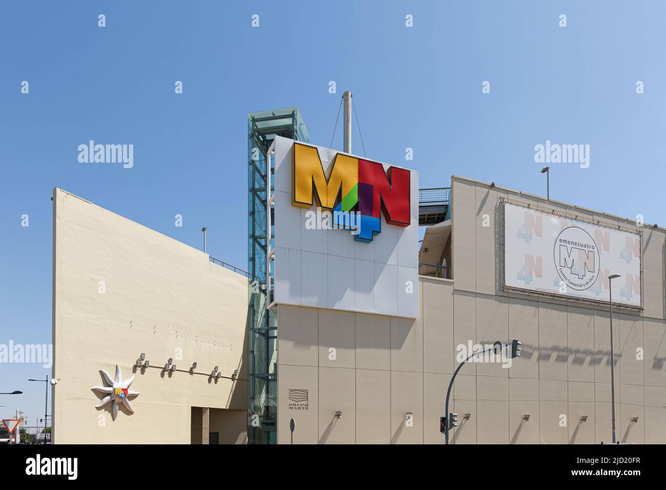 ALFAFAR, SPAIN - JUNE 06, 2022: MN4 is a modern leisure and shopping center in Alfafar, Valencia Stock Photo
