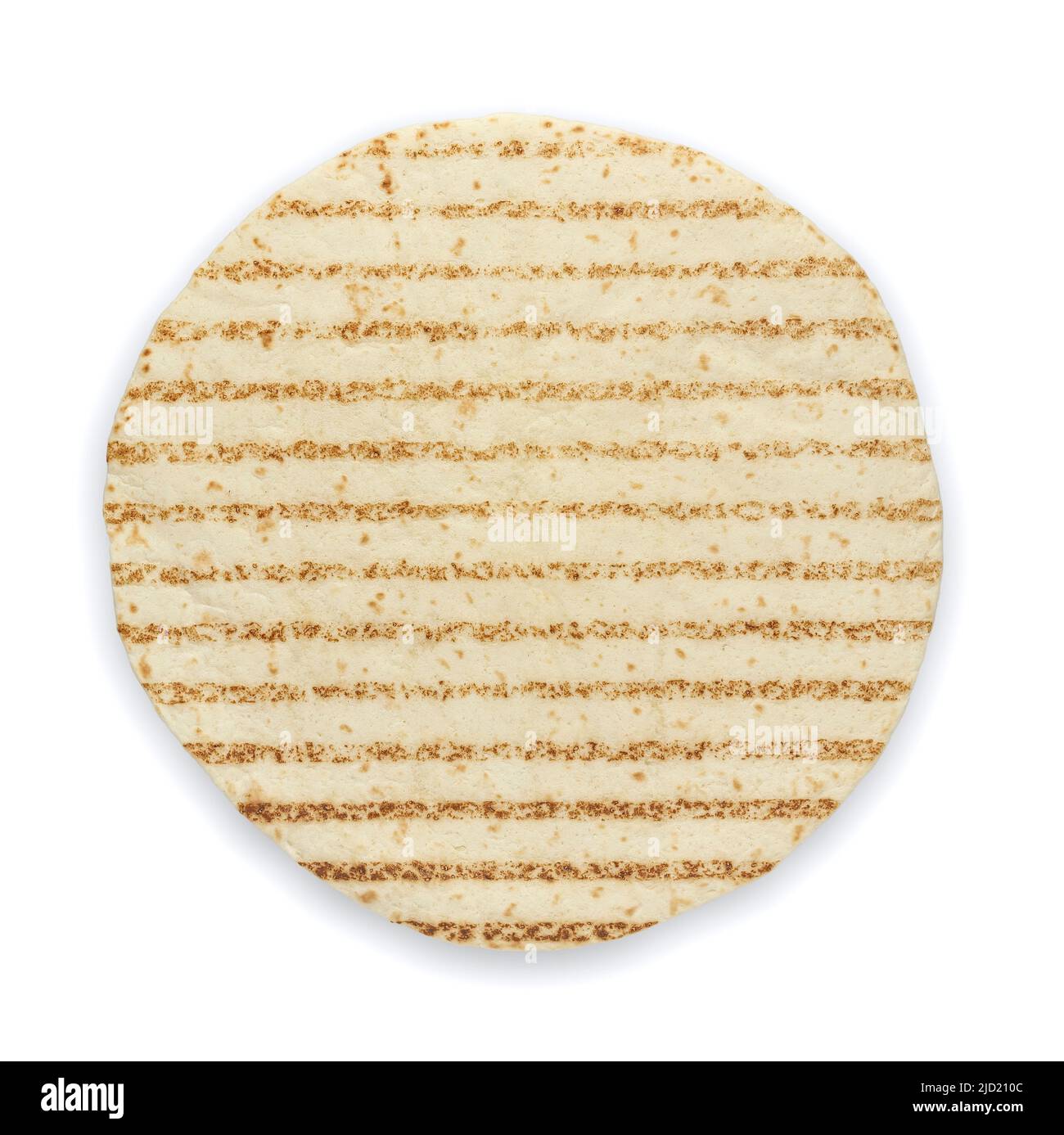 whole and empty tortilla isolated on white Stock Photo