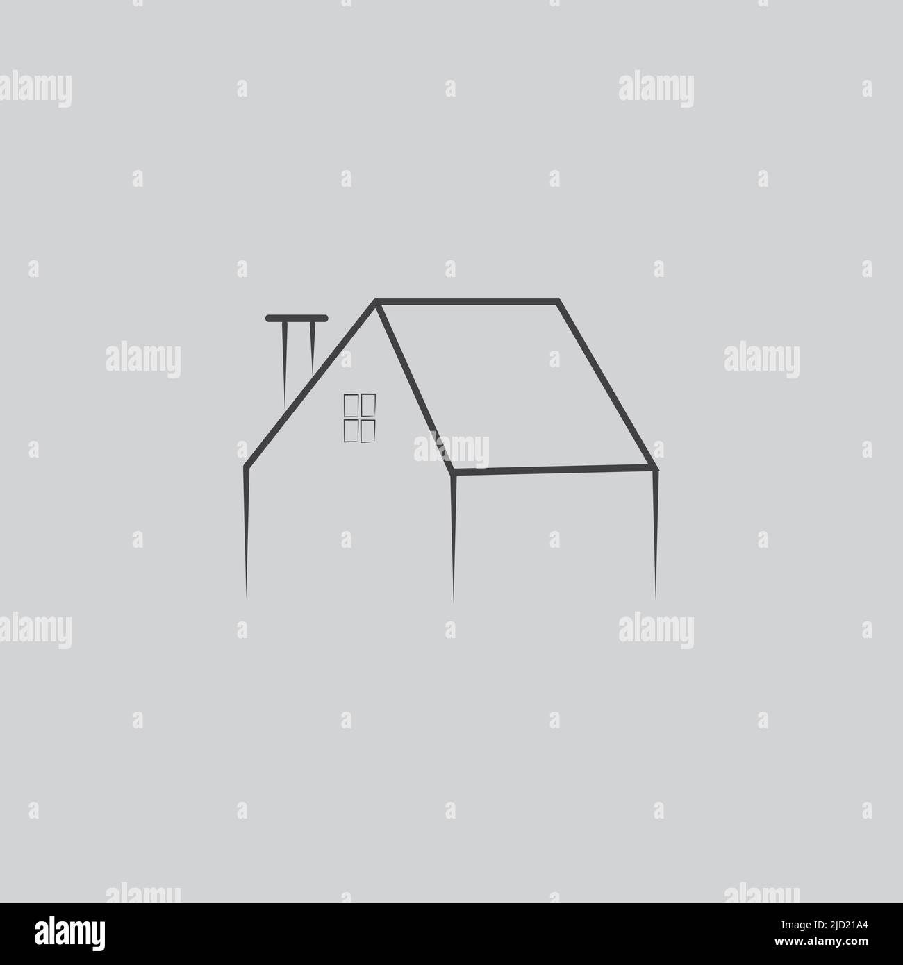 home real estate line icon logo for business Stock Vector Image & Art ...