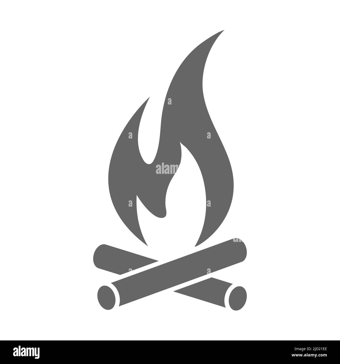 Fire. tourist fire icon. Flat style for creative design. Stock Vector