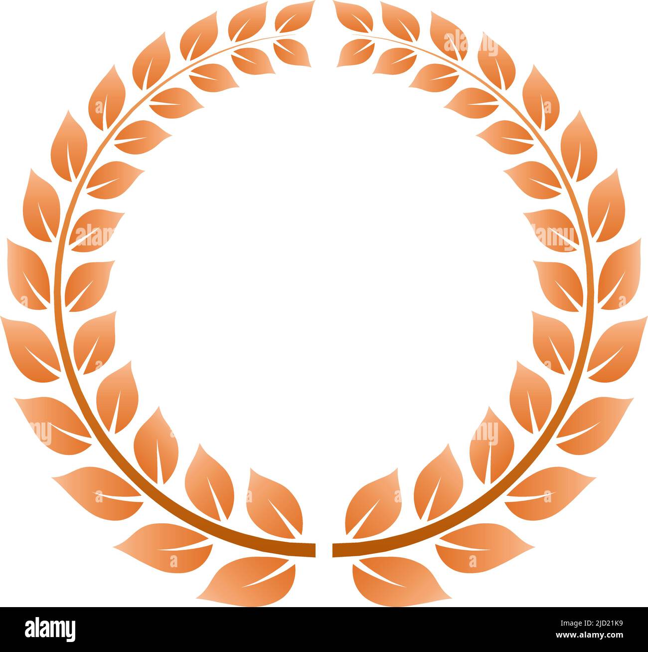 Laurel wreath label. Round olive branch frame Stock Vector Image & Art