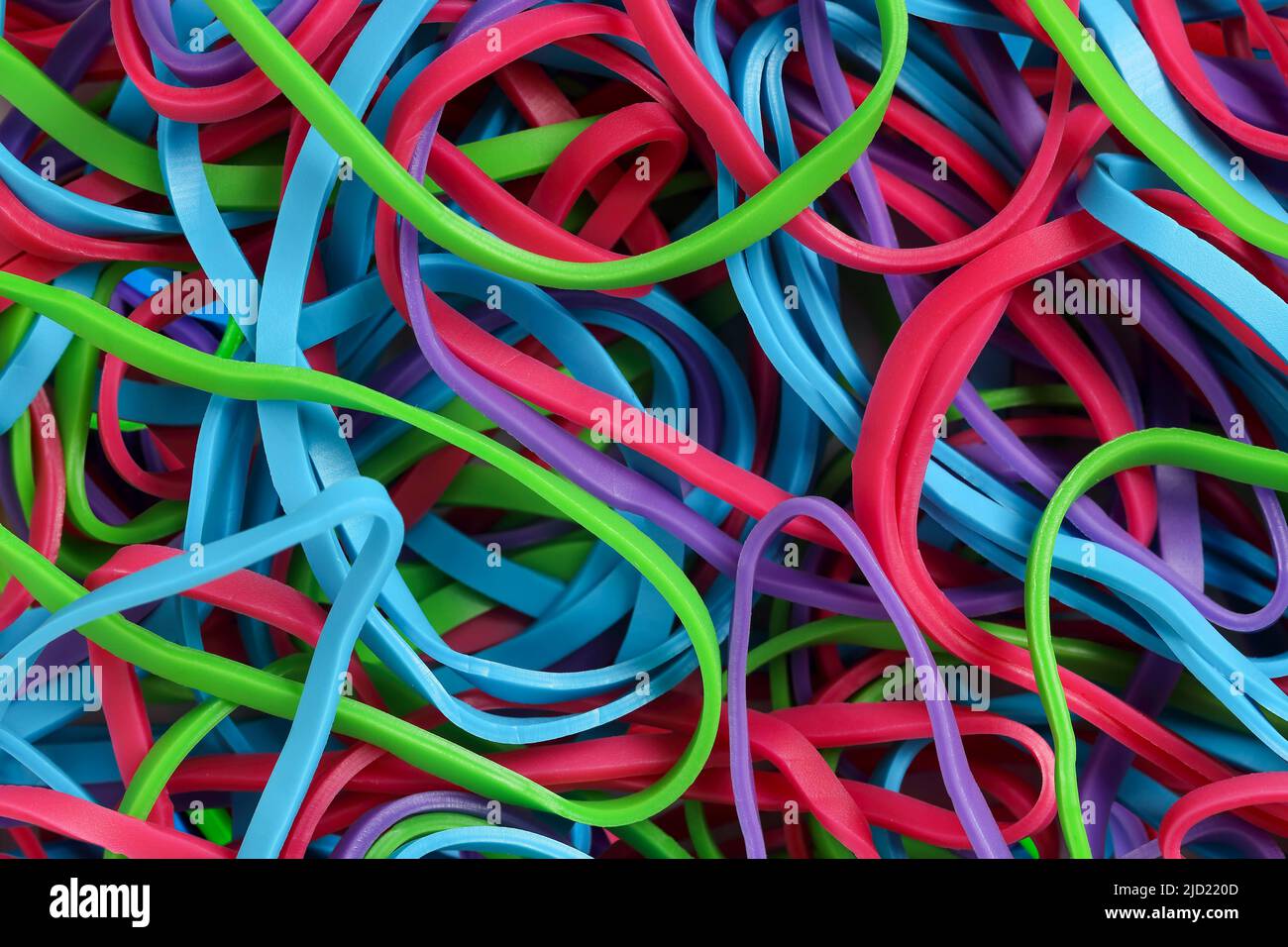 Colorful Rubber Bands To Pleteniyav As Background Stock Photo