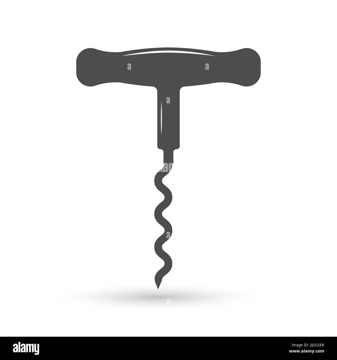 Corkscrew. The icon of the device for removing corks from the neck of