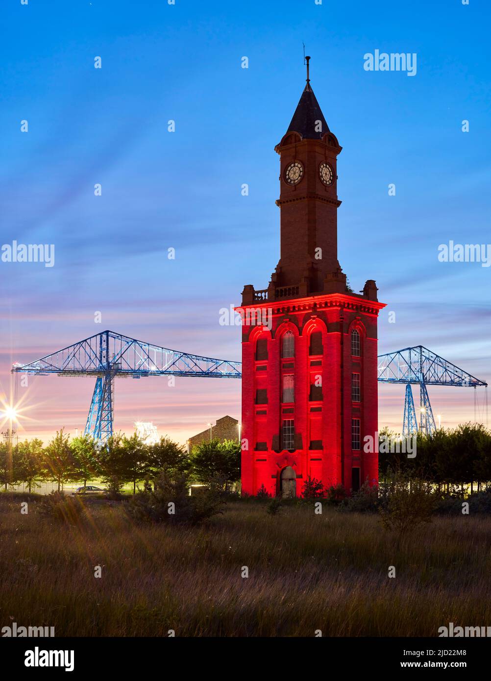 Middlesbrough docks clock tower Stock Photo